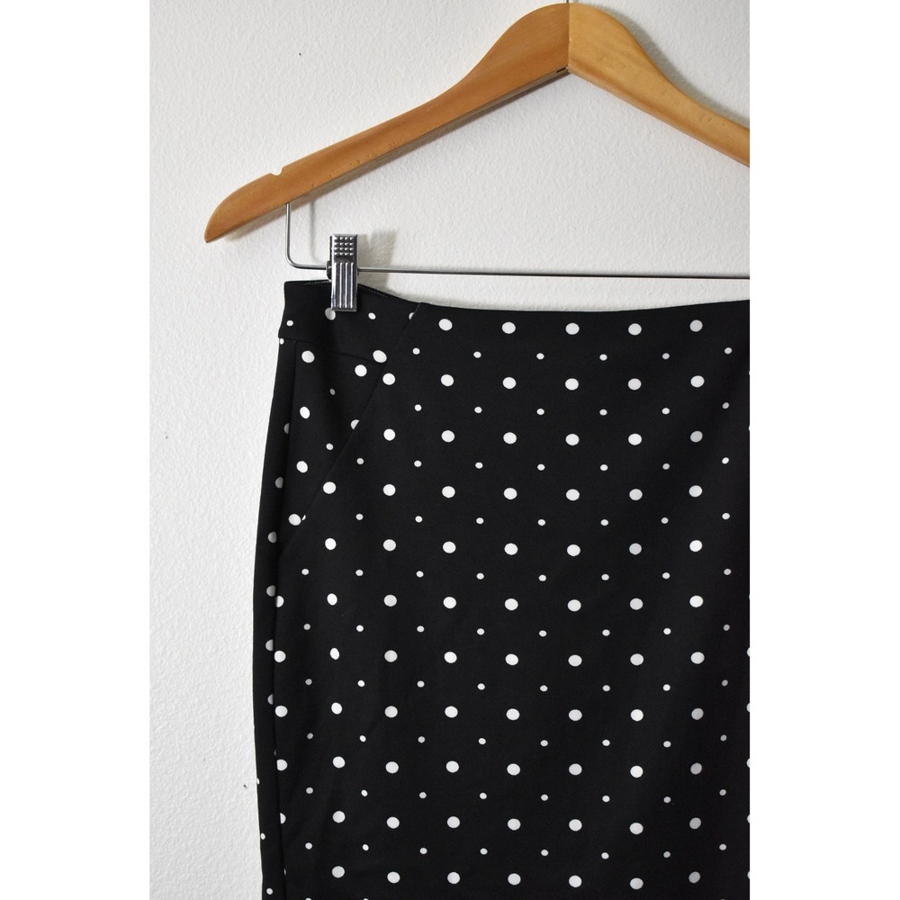 The Limited Pencil Skirt Womens 2‎ Black Polka Dot New Professional Knee Length - Picture 2 of 7